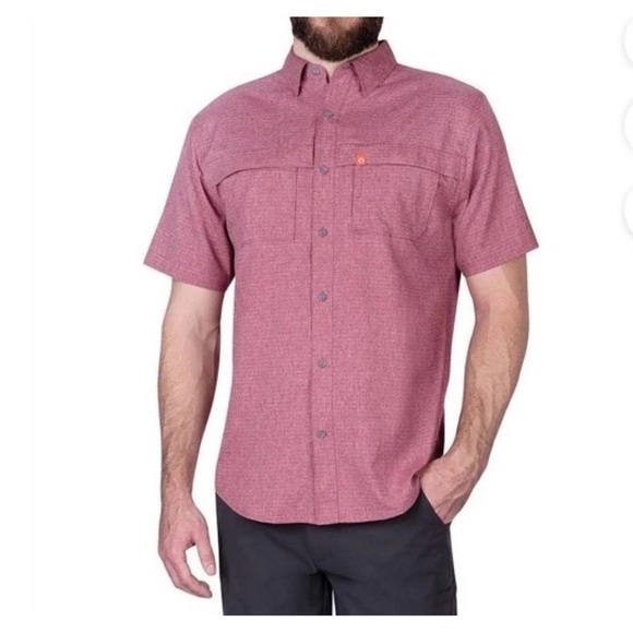 NWOT American Outdoorsman Men's L Button-Down Brick Red Shirt Fishing Lined - Picture 11 of 11